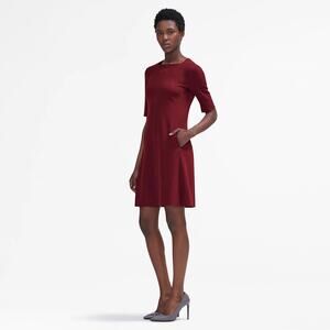 MM LaFleur Emily 2.0 Red A Line Dress Size 4